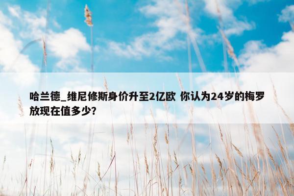 哈兰德_维尼修斯身价升至2亿欧 你认为24岁的梅罗放现在值多少？