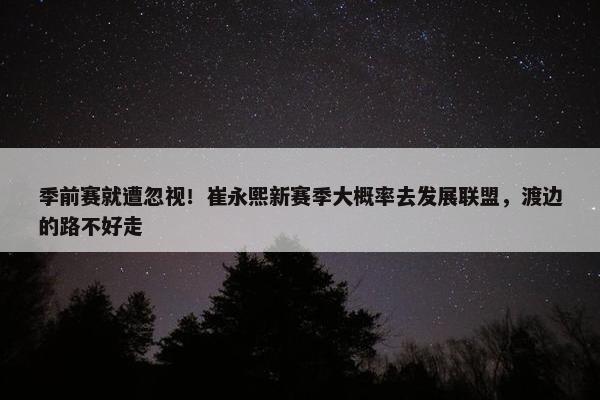 季前赛就遭忽视！崔永熙新赛季大概率去发展联盟，渡边的路不好走