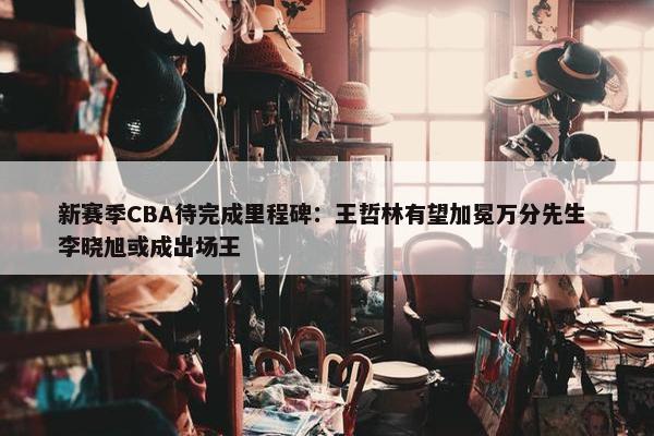 新赛季CBA待完成里程碑：王哲林有望加冕万分先生 李晓旭或成出场王