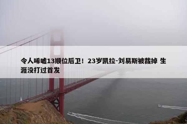 令人唏嘘13顺位后卫！23岁凯拉-刘易斯被裁掉 生涯没打过首发