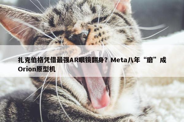 扎克伯格凭借最强AR眼镜翻身？Meta八年“磨”成Orion原型机