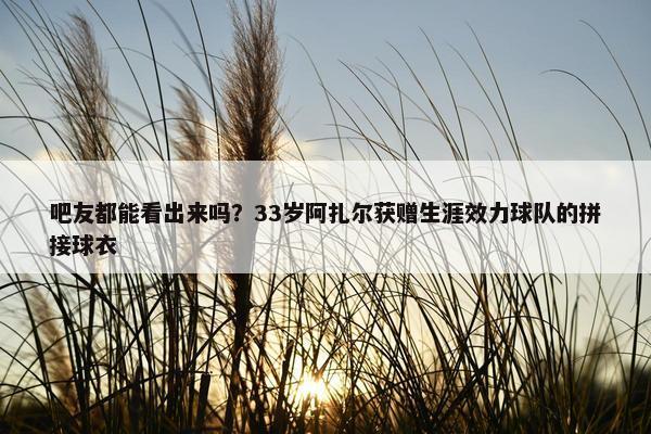 吧友都能看出来吗？33岁阿扎尔获赠生涯效力球队的拼接球衣