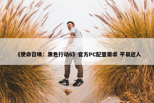 《使命召唤：黑色行动6》官方PC配置需求 平易近人