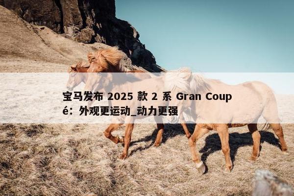 宝马发布 2025 款 2 系 Gran Coupé：外观更运动_动力更强