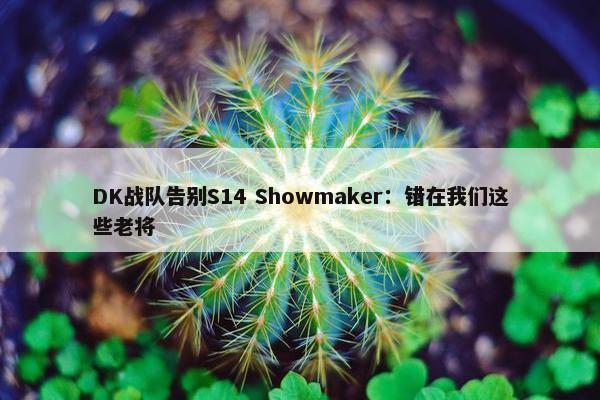 DK战队告别S14 Showmaker：错在我们这些老将