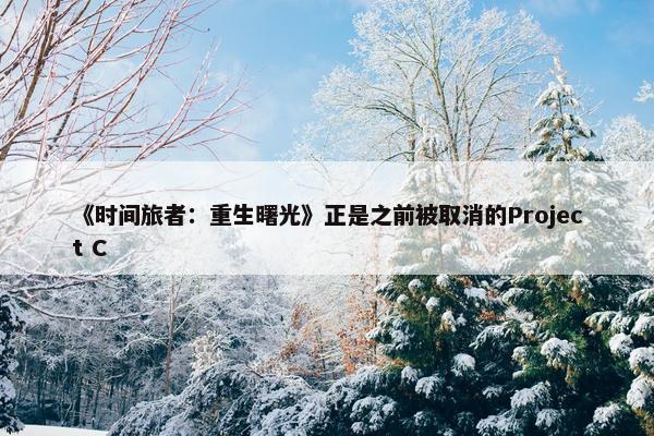 《时间旅者：重生曙光》正是之前被取消的Project C