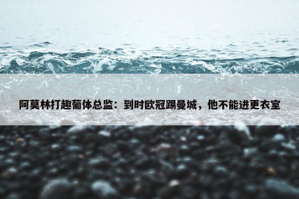 阿莫林打趣葡体总监：到时欧冠踢曼城，他不能进更衣室