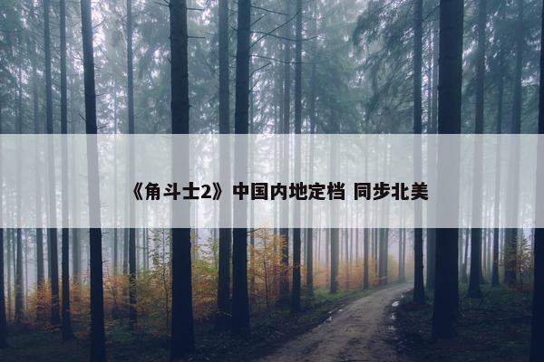 《角斗士2》中国内地定档 同步北美