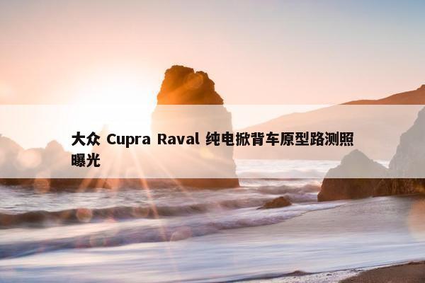 大众 Cupra Raval 纯电掀背车原型路测照曝光