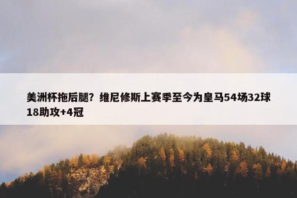 美洲杯拖后腿？维尼修斯上赛季至今为皇马54场32球18助攻+4冠