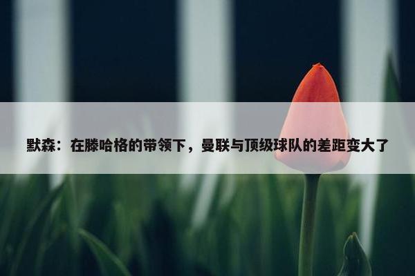 默森：在滕哈格的带领下，曼联与顶级球队的差距变大了