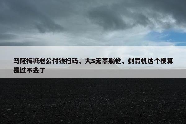 马筱梅喊老公付钱扫码，大S无辜躺枪，刺青机这个梗算是过不去了