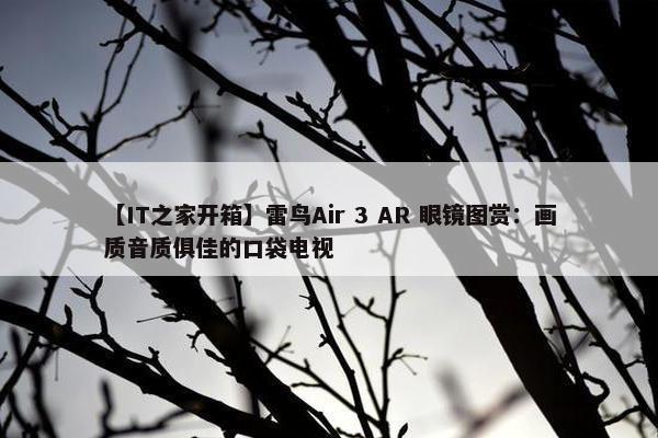 【IT之家开箱】雷鸟Air 3 AR 眼镜图赏：画质音质俱佳的口袋电视