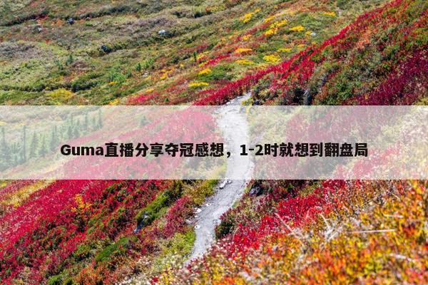 Guma直播分享夺冠感想，1-2时就想到翻盘局