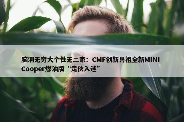 脑洞无穷大个性无二家：CMF创新鼻祖全新MINI Cooper燃油版“走伙入迷”