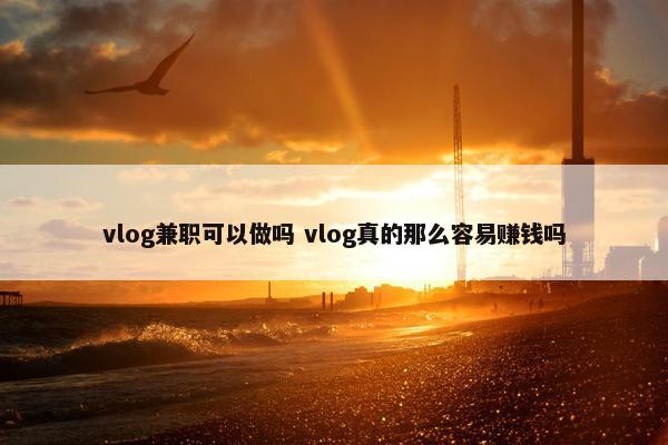 vlog兼职可以做吗 vlog真的那么容易赚钱吗