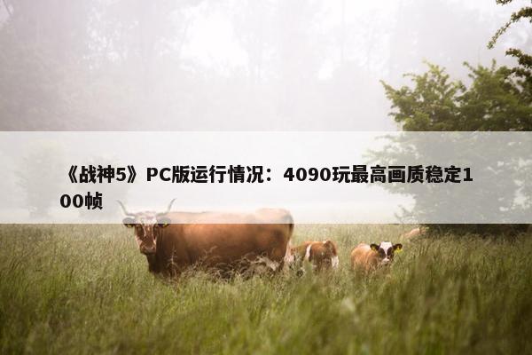 《战神5》PC版运行情况：4090玩最高画质稳定100帧