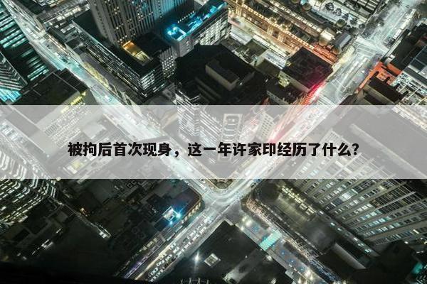 被拘后首次现身，这一年许家印经历了什么？