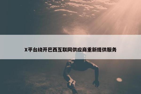 X平台绕开巴西互联网供应商重新提供服务