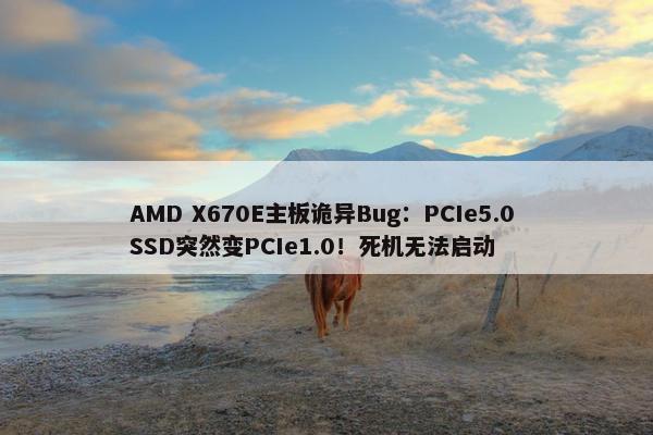 AMD X670E主板诡异Bug：PCIe5.0 SSD突然变PCIe1.0！死机无法启动