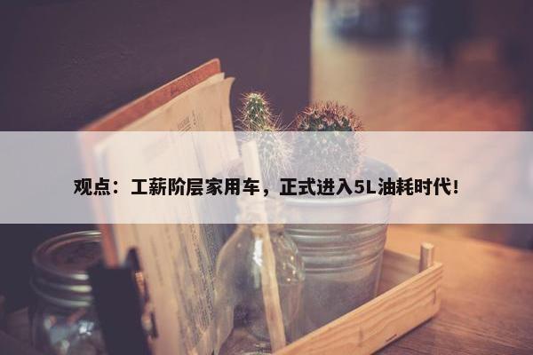 观点：工薪阶层家用车，正式进入5L油耗时代！