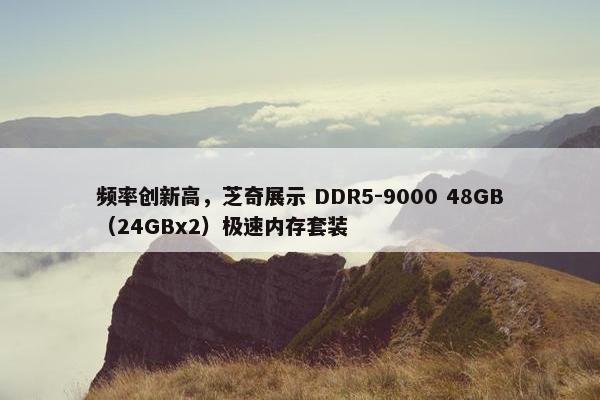 频率创新高，芝奇展示 DDR5-9000 48GB（24GBx2）极速内存套装