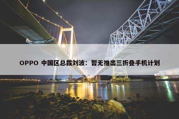 OPPO 中国区总裁刘波：暂无推出三折叠手机计划