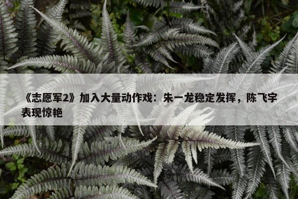 《志愿军2》加入大量动作戏：朱一龙稳定发挥，陈飞宇表现惊艳