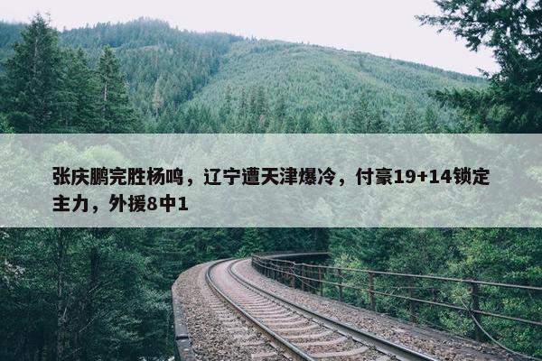 张庆鹏完胜杨鸣，辽宁遭天津爆冷，付豪19+14锁定主力，外援8中1