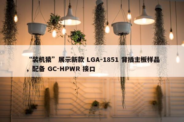 “装机猿”展示新款 LGA-1851 背插主板样品，配备 GC-HPWR 接口