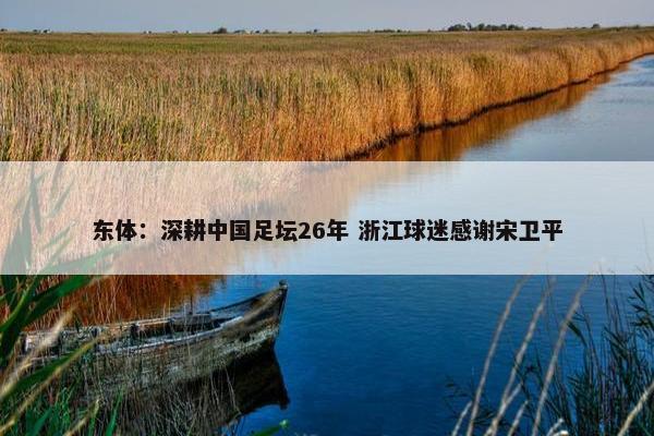 东体：深耕中国足坛26年 浙江球迷感谢宋卫平