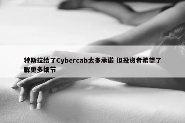 特斯拉给了Cybercab太多承诺 但投资者希望了解更多细节