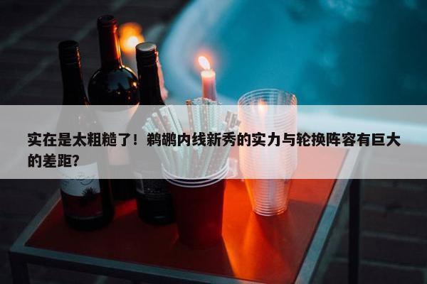 实在是太粗糙了！鹈鹕内线新秀的实力与轮换阵容有巨大的差距？