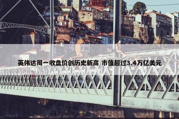 英伟达周一收盘价创历史新高 市值超过3.4万亿美元