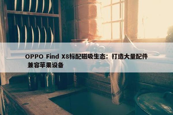 OPPO Find X8标配磁吸生态：打造大量配件 兼容苹果设备