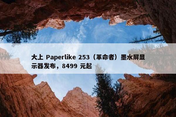 大上 Paperlike 253（革命者）墨水屏显示器发布，8499 元起