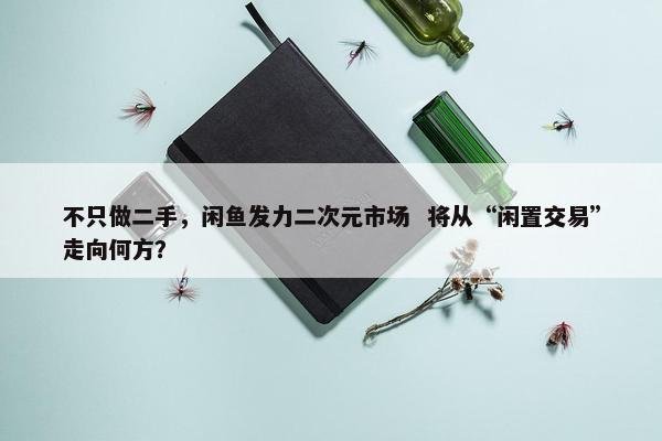 不只做二手，闲鱼发力二次元市场  将从“闲置交易”走向何方？