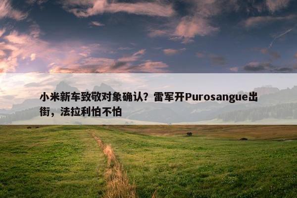 小米新车致敬对象确认？雷军开Purosangue出街，法拉利怕不怕