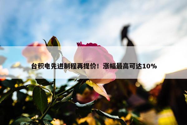 台积电先进制程再提价！涨幅最高可达10%