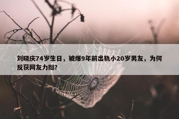 刘晓庆74岁生日，被爆9年前出轨小20岁男友，为何反获网友力挺？