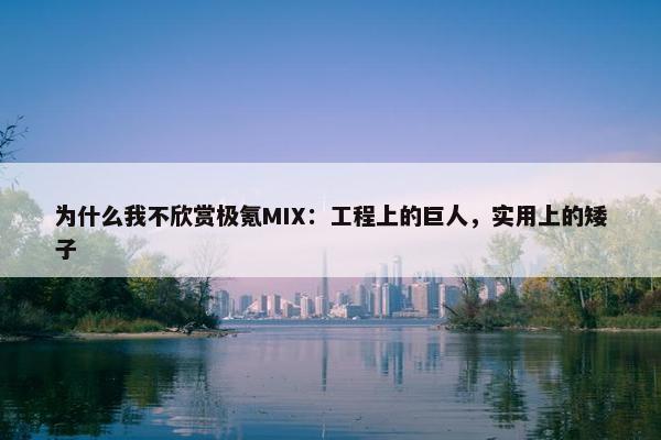 为什么我不欣赏极氪MIX：工程上的巨人，实用上的矮子