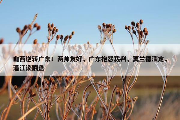 山西逆转广东！两帅友好，广东抱怨裁判，莫兰德淡定，潘江谈翻盘