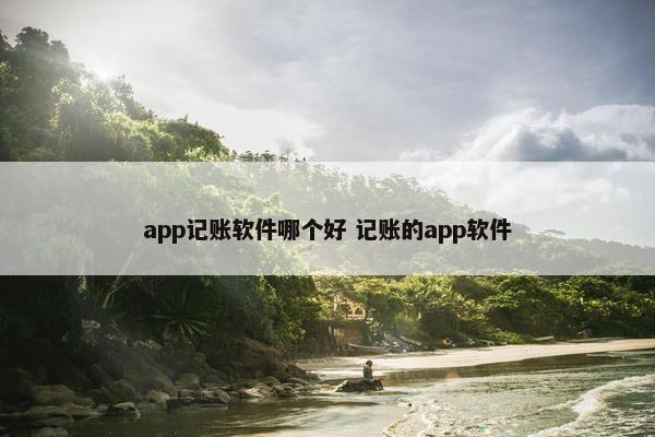 app记账软件哪个好 记账的app软件