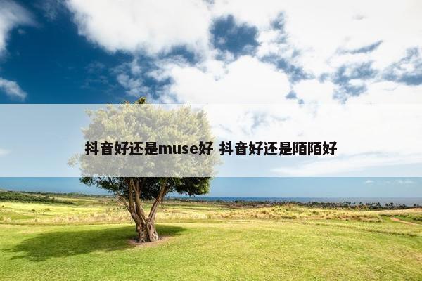 抖音好还是muse好 抖音好还是陌陌好