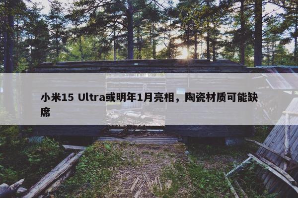 小米15 Ultra或明年1月亮相，陶瓷材质可能缺席