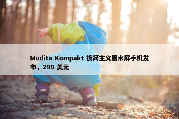 Mudita Kompakt 极简主义墨水屏手机发布，299 美元