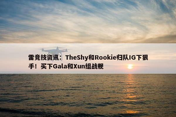 雷竞技资讯：TheShy和Rookie归队IG下狠手！买下Gala和Xun组战舰