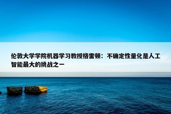 伦敦大学学院机器学习教授格雷顿：不确定性量化是人工智能最大的挑战之一