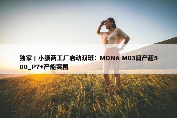 独家丨小鹏两工厂启动双班：MONA M03日产超500_P7+产能突围