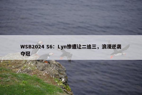 WSB2024 S6：Lyn惨遭让二追三，浪漫逆袭夺冠